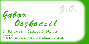 gabor oszkocsil business card